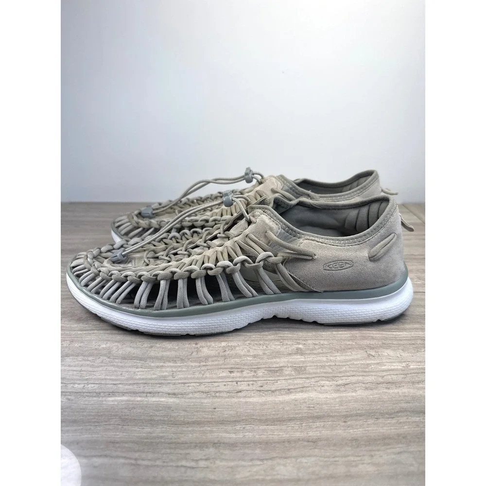 KEEN Uneek O2 Light Grey Braided Cord Sandals Men's Size 14 Gorpcore